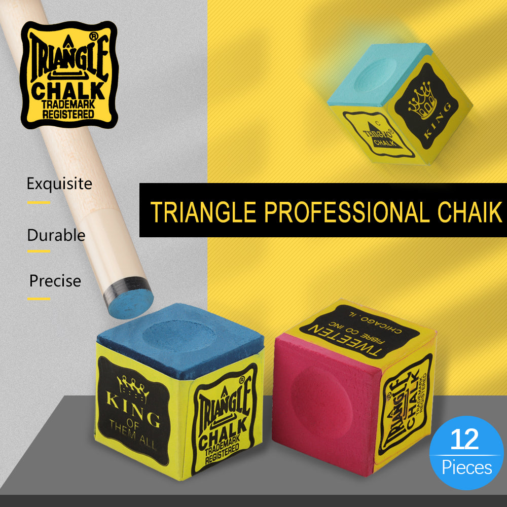 Billiard Triangle Chalk 12 Pieces for Match Use Snooker Chalk Pool