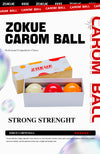 ZOKUE Carom Ball Set Carom Billiard Balls (61.5 mm) Complete 3 Ball Set for Beginner