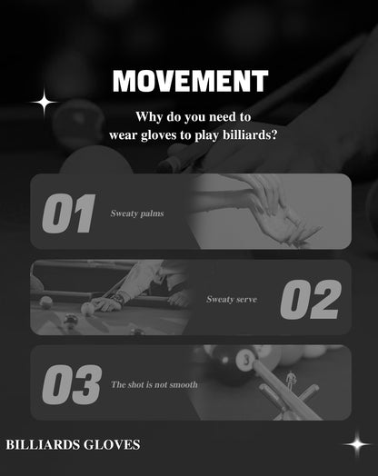 ZOKUE Glove Left Hand Medium Pink/Black High Quality Ballteck Korea Carom Glove 3 Fingers Professional Pool Glove Billiard Accessories