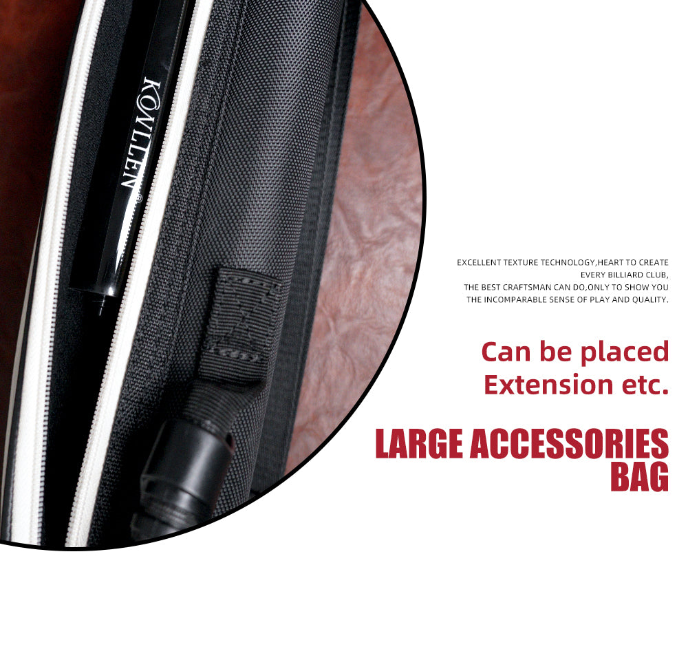 CRICAL Hard Cue Case Bag, Billiard Stick Carrying Case, 6 Holes, 2x4 Pool Case, 86cm Length, Oxford Cloth, Billiard Accessories