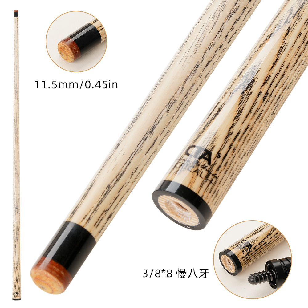 CRICAL Technologia Shaft for Pool Cue, Tiger Tip, Selected Ash Wood Shaft, 11.5mm 3/8*8 Radial Pin Joint Single Shaft