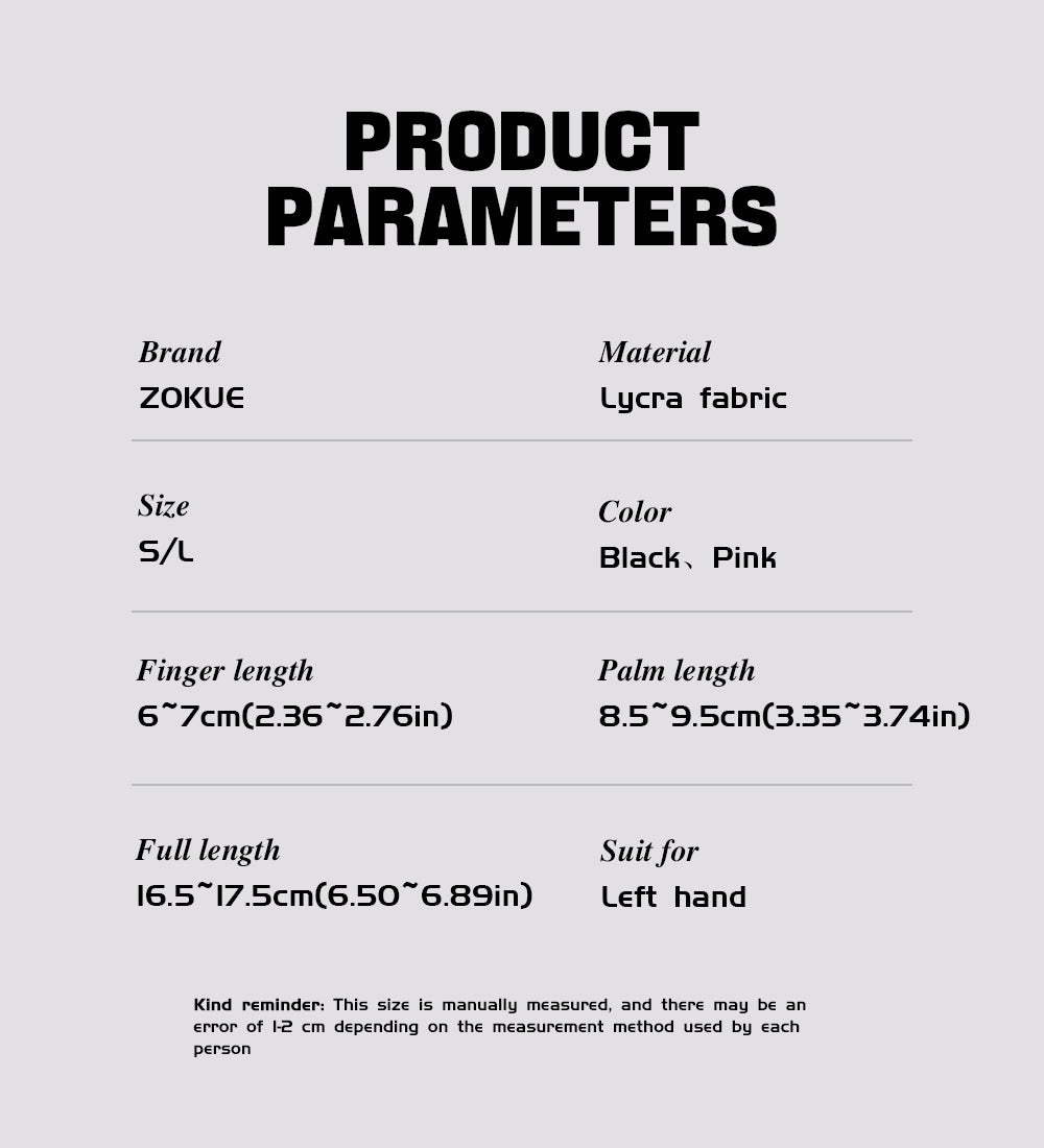 ZOKUE Glove Left Hand Medium Pink/Black High Quality Ballteck Korea Carom Glove 3 Fingers Professional Pool Glove Billiard Accessories