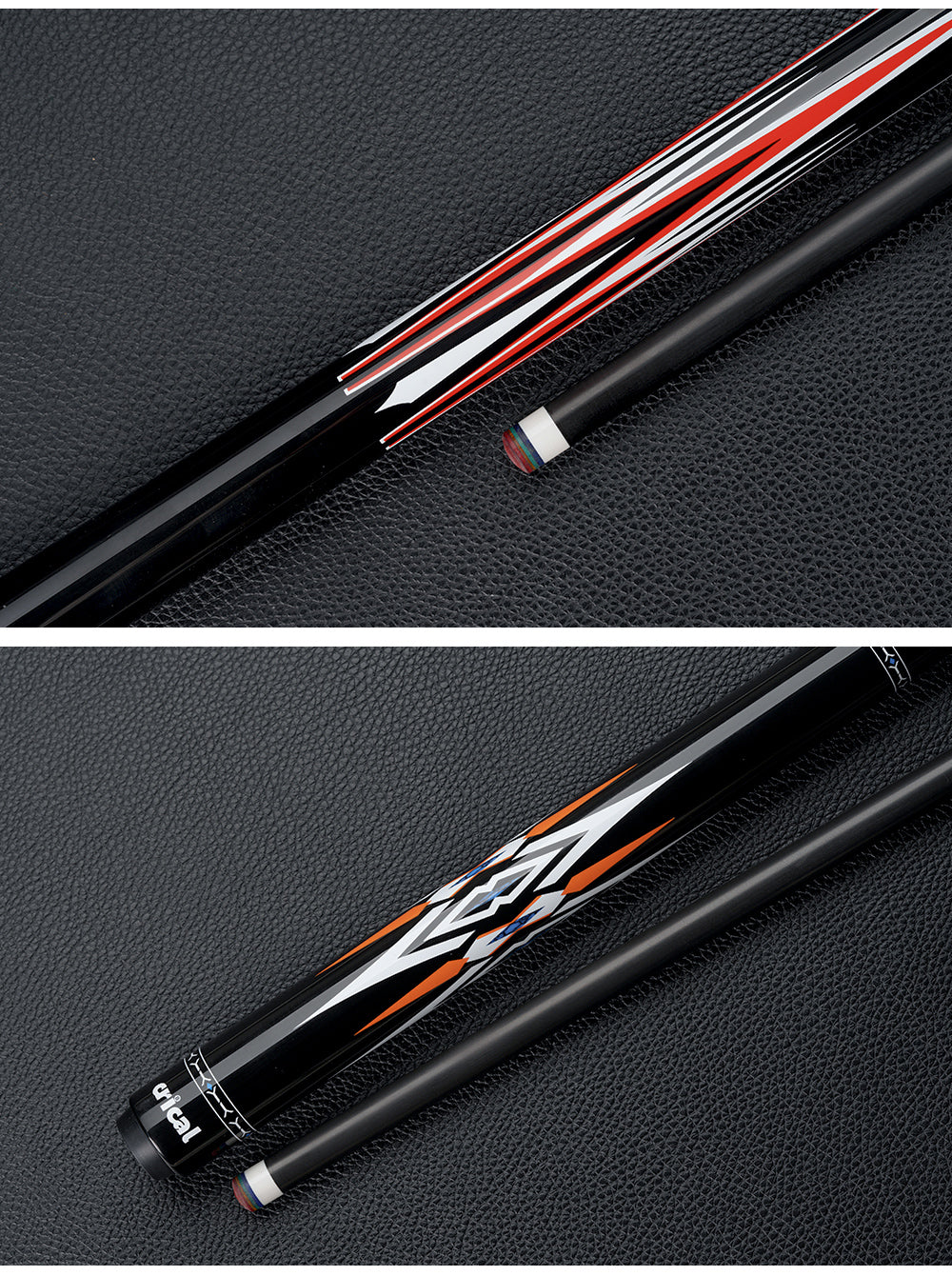 CRICAL XINYI Carbon Fiber Pool Cue Stick 58" Billiard Cue Sticks Professional Low Deflection Pool Sticks with 3/8 * 8 Pin Joint and 12