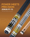 ZOKUE-FY-Y2 Maple Pool Cue with Carbon Tube - 12.5mm