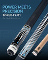 ZOKUE-FY-B1 Maple Pool Cue with Carbon Tube - 12.5mm