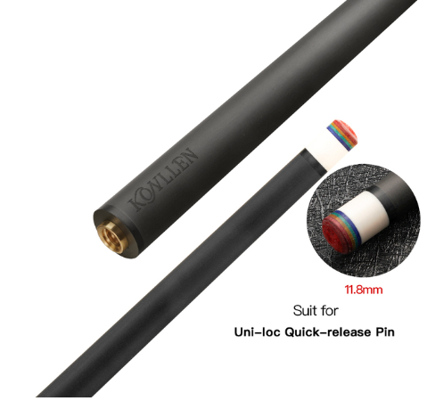 KONLLEN new Billiard Carbon Fiber 3 Cushion Carom/Libre Cue Stick Shaft Uni-loc /Radial 3/8*8 Pin Joint Single Shaft for PERI