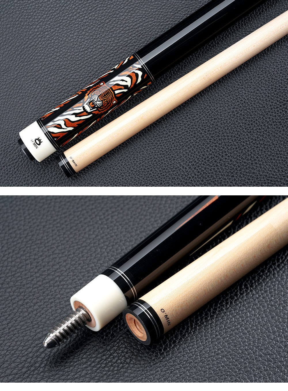 OMIN-Maple Shaft Billiard Pool Cue Kit, FUHU Series, Professional Stick, 3/8*10 Joint, Smooth Grip, Piano Painting, 1/2 Billiard