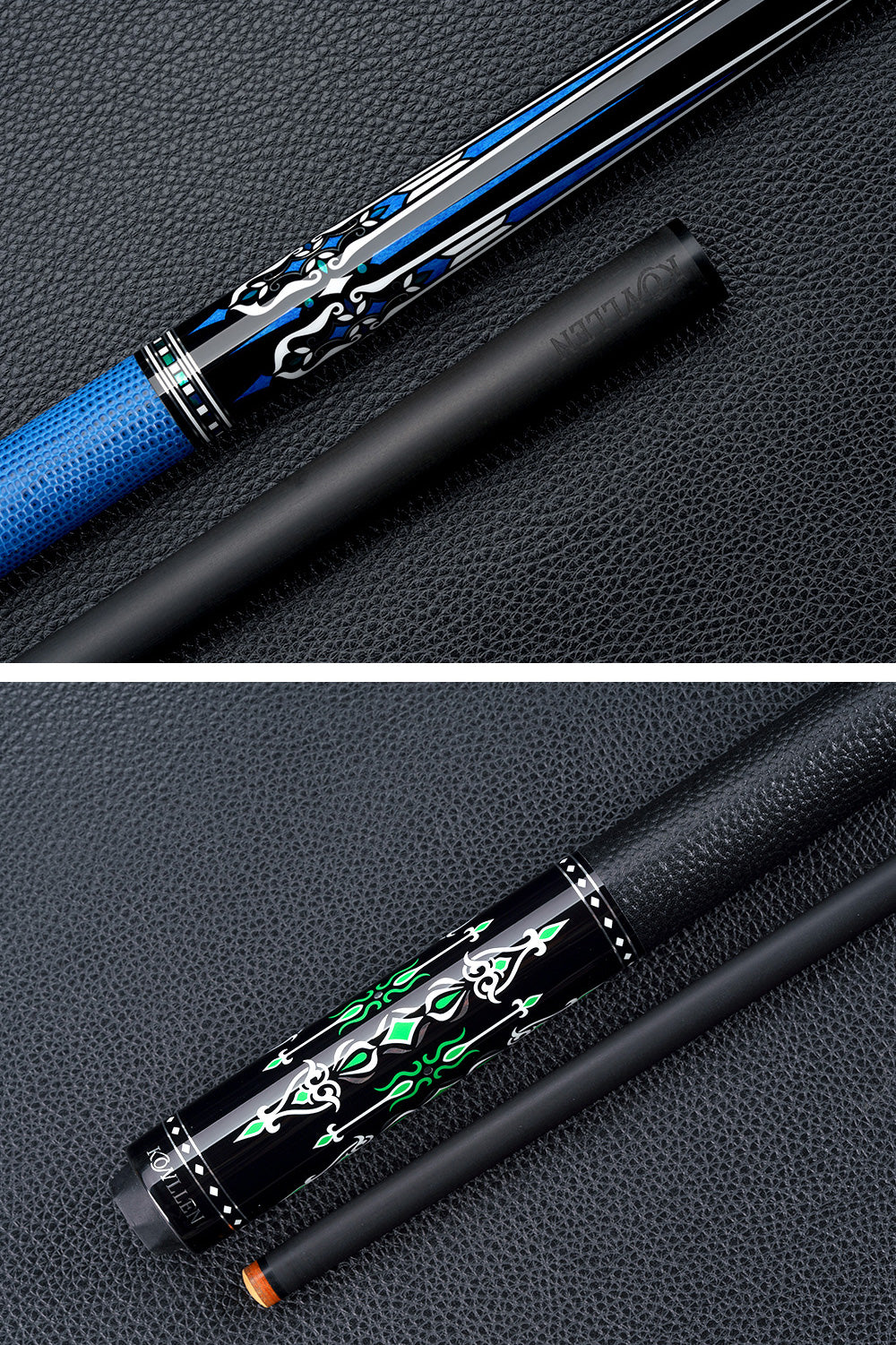 KONLLEN Carbon Fiber Pool Cue Stick, 12.5mm Tip, 3*8 Joint Pin, Professional Taper, Low Deflection Billard
