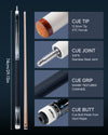 ZOKUE-FY-B1 Maple Pool Cue with Carbon Tube - 12.5mm