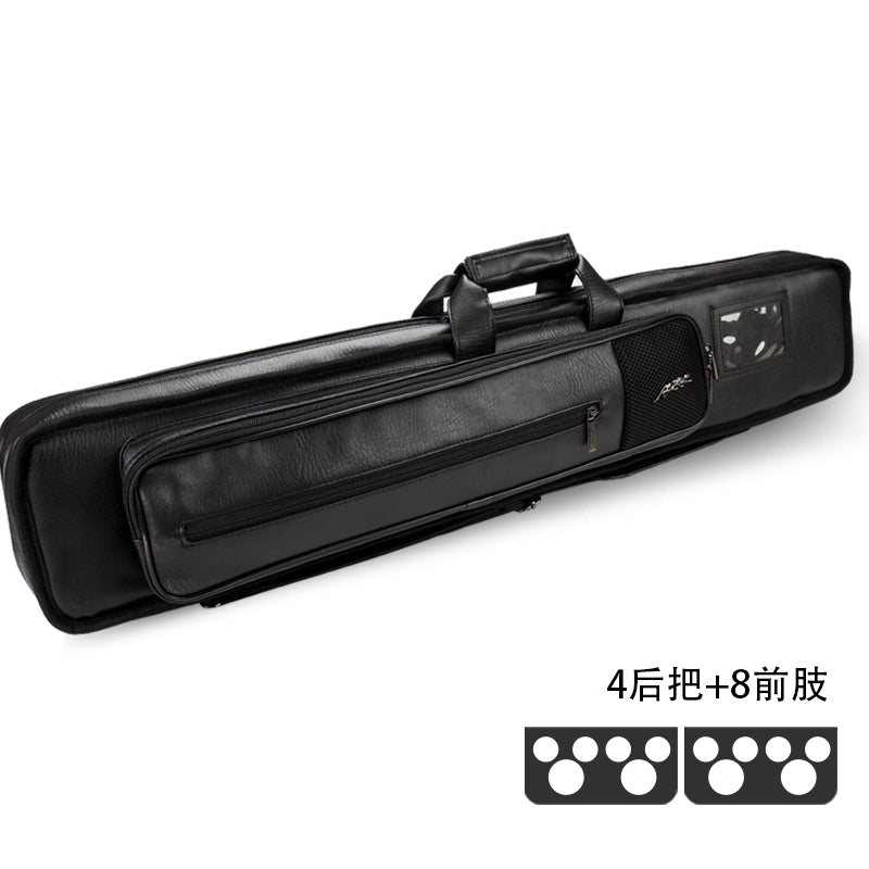 Pool Cue Case 4 Butts 8 Shafts Billiard Pool Cue Bag 2 Colors Pool Stick Carrying Case 12 Holes Case PU Leather High capacity
