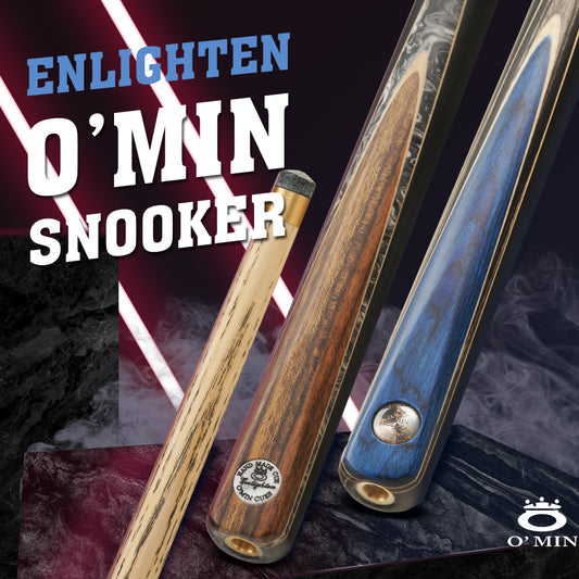 O'MIN ENLIGHTEN 3/4 Piece 1pc Snooker Cue with Case with Extension Ash