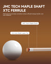 ZOKUE-FY-Y2 Maple Pool Cue with Carbon Tube - 12.5mm