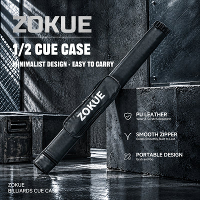 ZOKUE 2Holes PU Pool Cue Case
