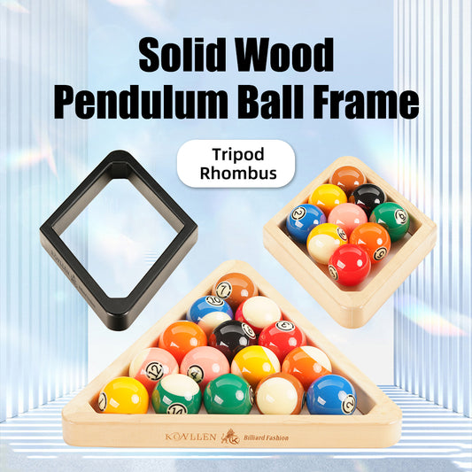 KONLLEN Solid Wood Billiard 8-Ball Triangle / 9-Ball Diamond Pool Ball Racks for 2-1/4" Pool Balls