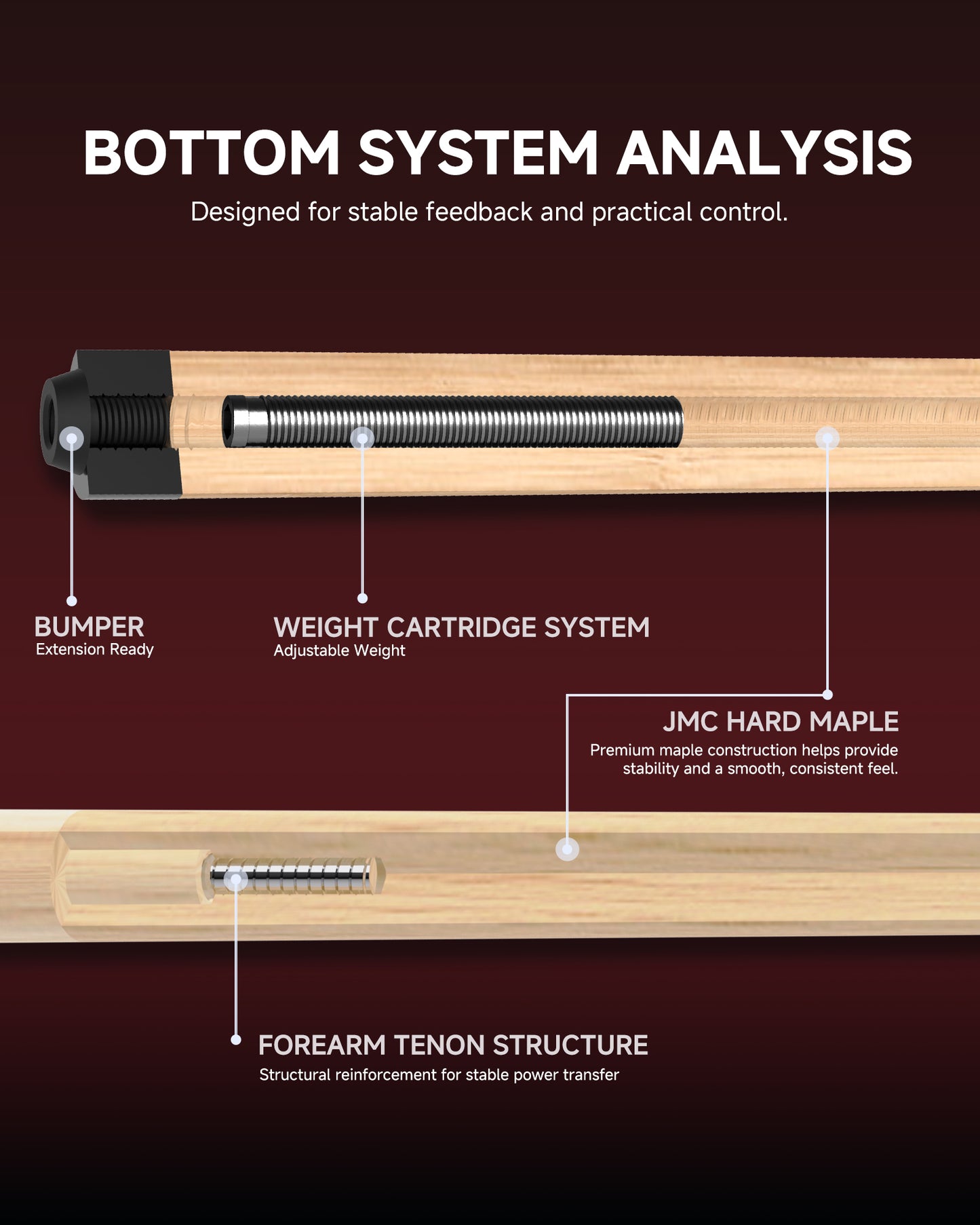 ZOKUE-FY-01 Pool Cue 12.5mm