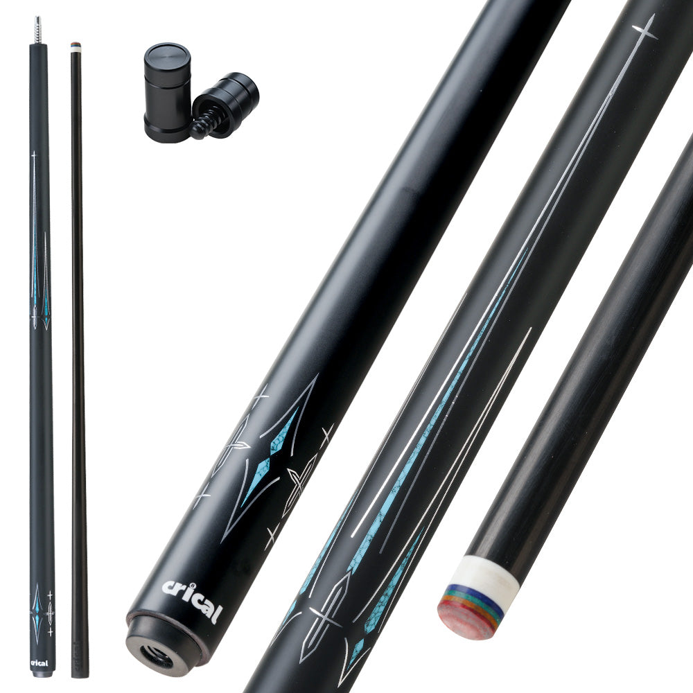 CRICAL CL-02/03 Carbon Fiber Pool Cue Stick Black Technology Low Deflection 12.4mm Tip Radial Joint Professional 1/2 Billiard