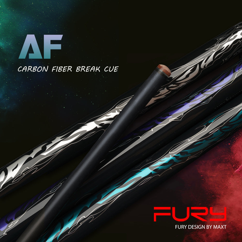 Fury AF-BK Series Billiards Punch Jump Cue Carbon Fiber Technology Shaft Carbon Punch Cue Professional Billiard Stick Kit