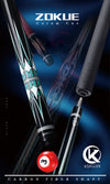 ZOKUE KONLLEN Carom Stick Carbon Fiber Shaft Maple Shaft Carom 3 Cushion Cue Carom Cue Taper 12mm Tip 142cm Libre Cue