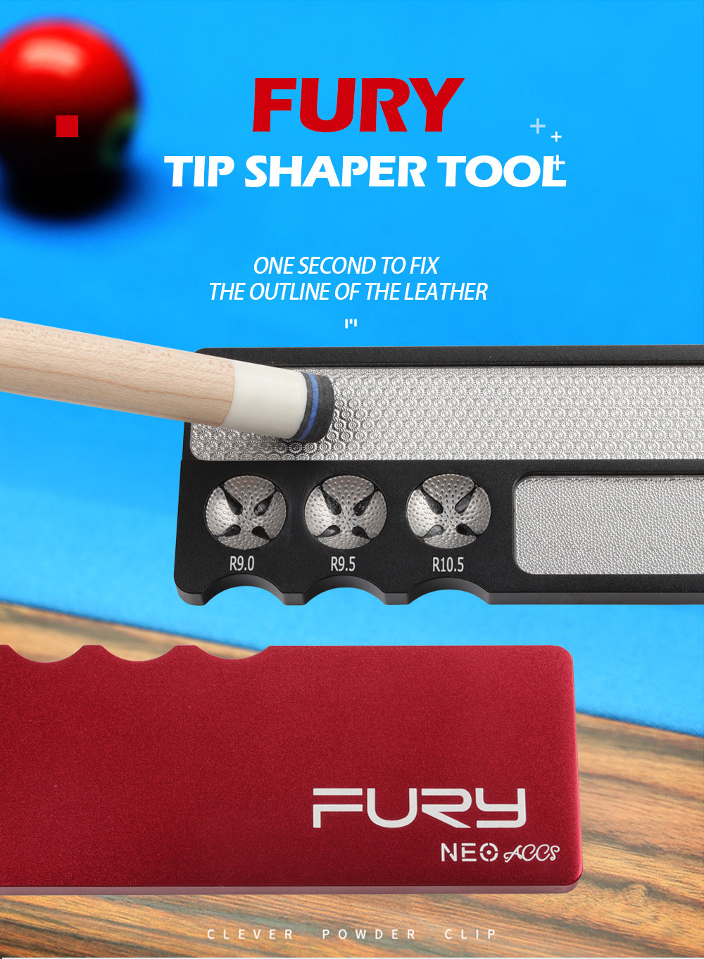 FURY Tip Repairer Durable Metal Multifunction 3 Colors Options Tool Co