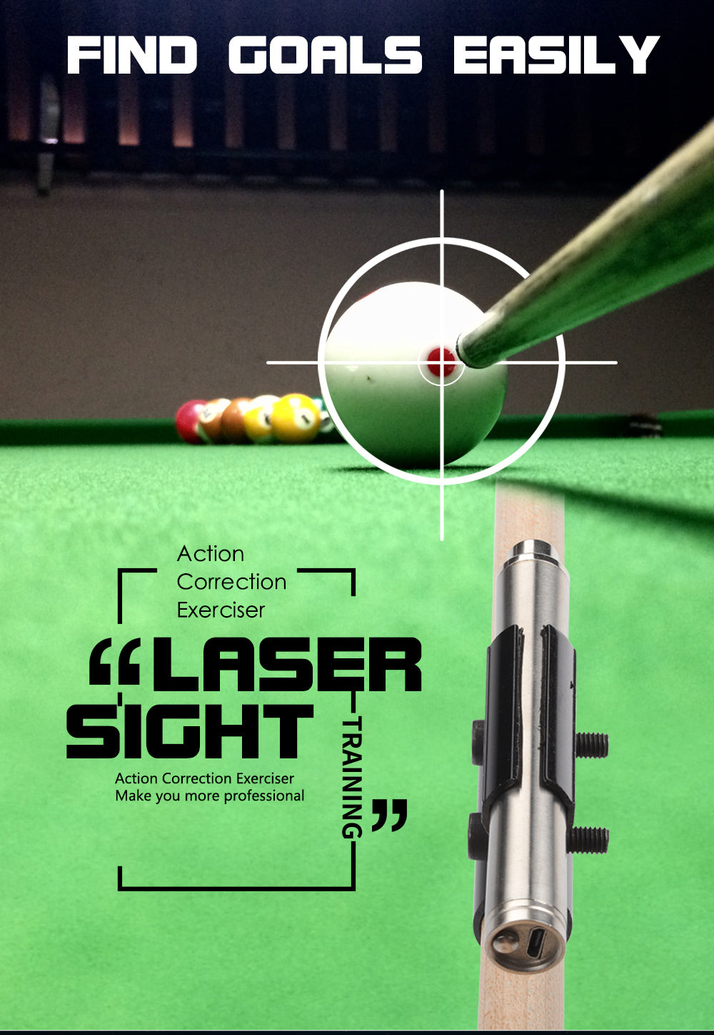 New Arrivel Pool Snooker Cue Laser Sight Billiard Training Equipment Snooker Cues Action Correction Exerciser Billar Accessories