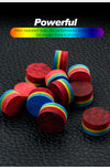 Rainbow Tip Billiards Pool Cue Tip 12/14mm Multi-Layers Cue Stick Tip Professional Durable Billiard Accessories For Dropshippers