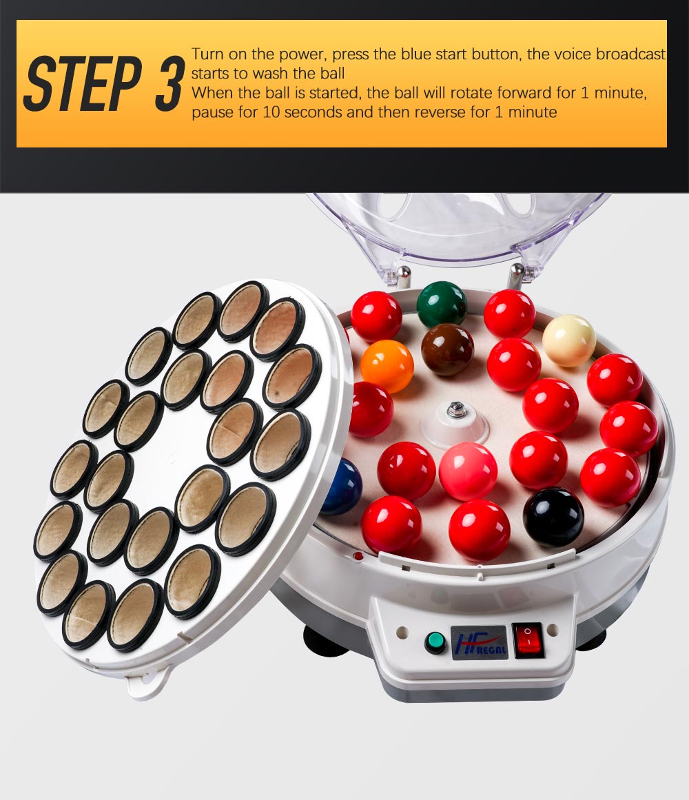 Billiard Ball Cleaner Machine Pool 16 balls Snooker 22 Balls Clean Automatic Washing Electronic Machine Ball Clean Accessories