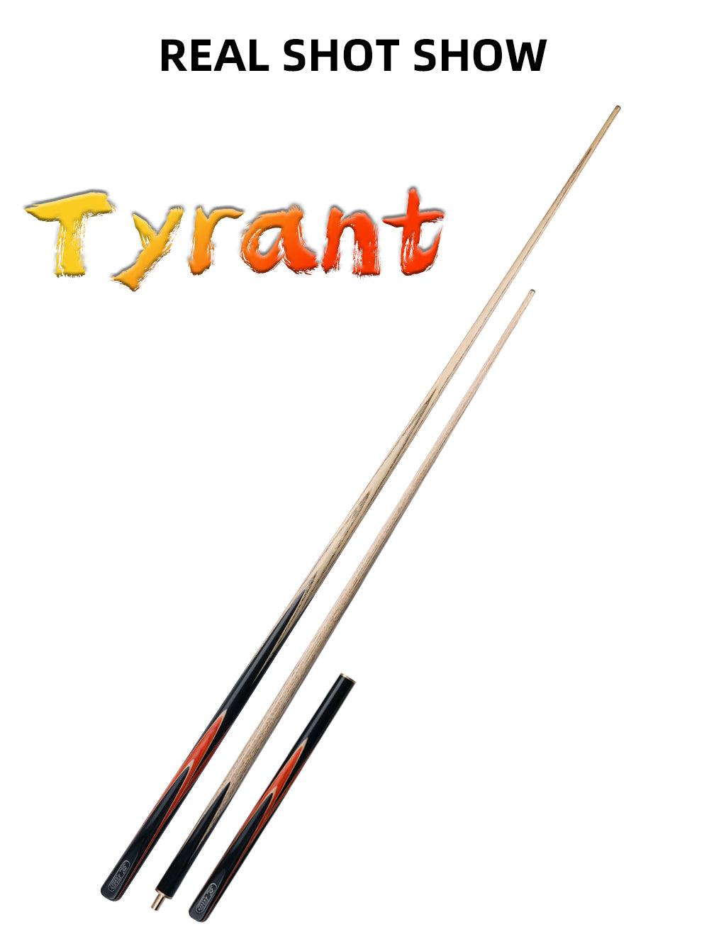 O'MIN Tyrant Snooker Cue 3/4 Piece One Piece Snooker Stick Kit with Case with Telescopic Extension 9.5mm