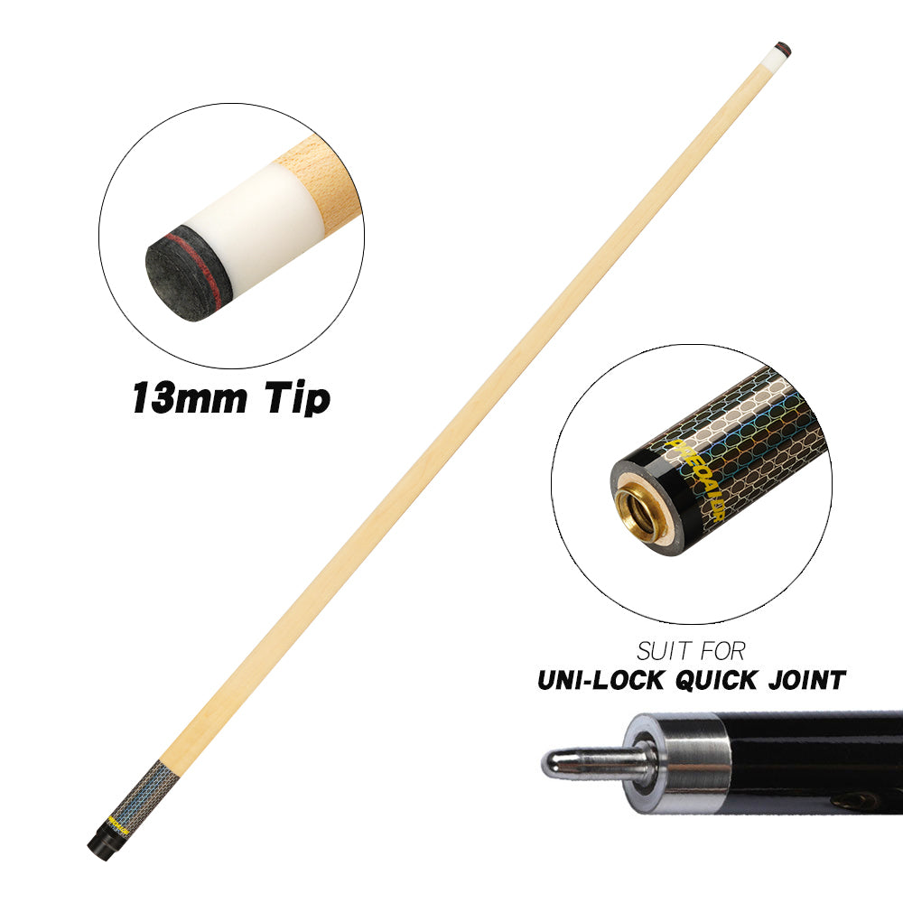 3142 POINOS Carbon Maple Single Shaft Billiard Pool Cue Stick Shaft 10.8/11.75/13mm Tip Uni-loc QR Joint Bullet Shaft