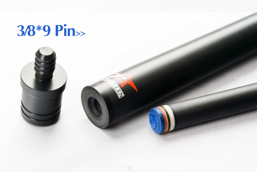 KONLLEN Carbon Single  Shaft  12.4mm Navigator Tip Black Technology Cue Stick