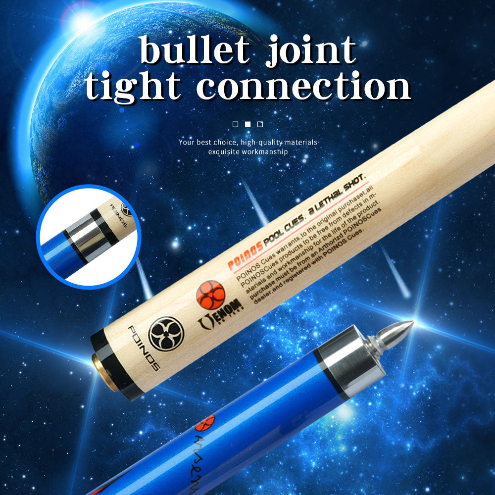 POINS AOLONG Billiard Pool Cue Maple Shaft 10/11.5/12.5mm Tip XTC Ferrule Bullet Quick Joint with Extension