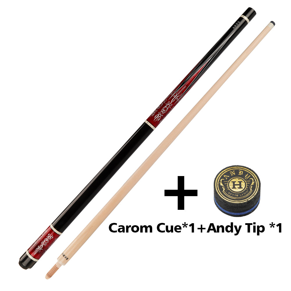 ANDY Billiard Carom Cue 3 Cushion Cue 12mm Tip 142cm Professional Carom Taper Cue Handmade Maple Billiards Stick Cue Libre Cue