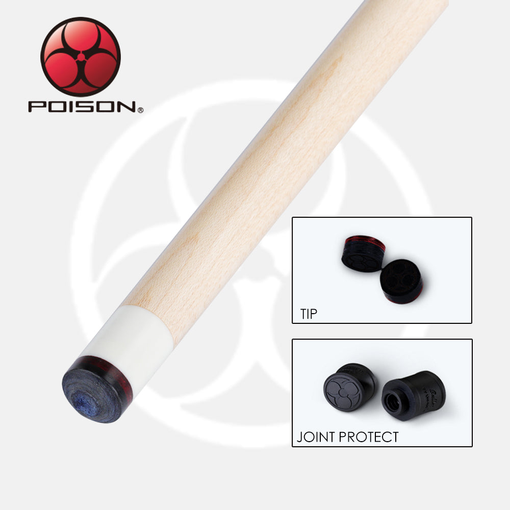 POISON AR3-6 Billiard Pool Cue C3 Shaft 13mm Tip UNI-LOC Bullet Joint with bag