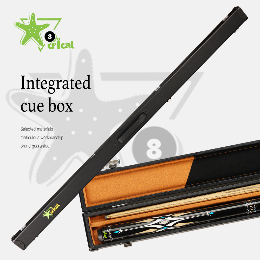 CRICAL Snooker Cue Case 1 Piece Pool Cue Straight Rod Box 60" Hard Case Cover Storage Carrying Professional Billiard Accessories
