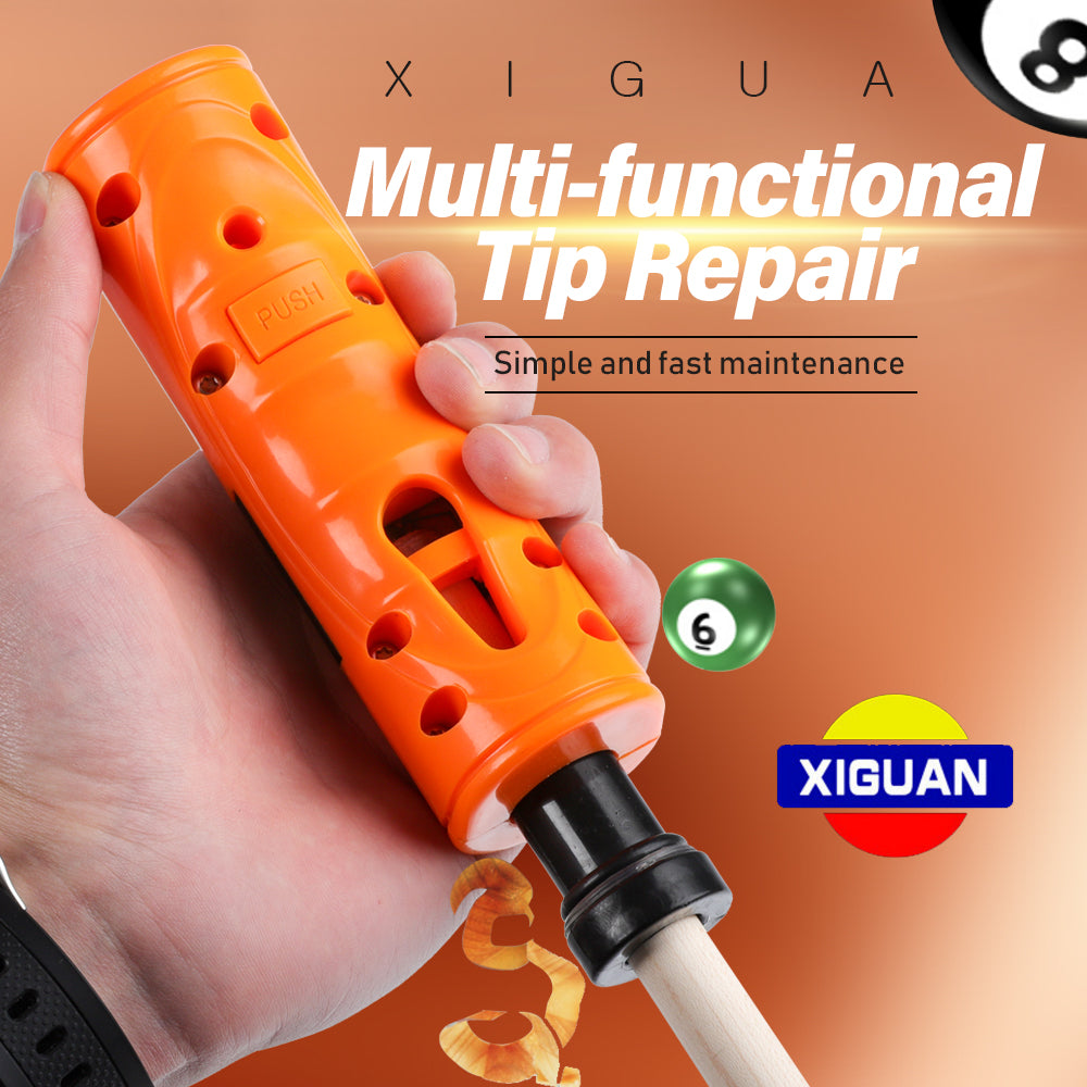 XIGUAN Billiard Pool Training Tool Multi-functional Tip Repair Tool (Trimmer+Side Cutting+Ferrule Cutting) 11-14mm Tip