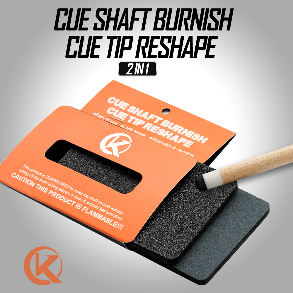 KONLLEN Billiard Cue Shaft Burnish Cue Tip Reshape 2pcs/1box Maintenance Tool Tip Polisher