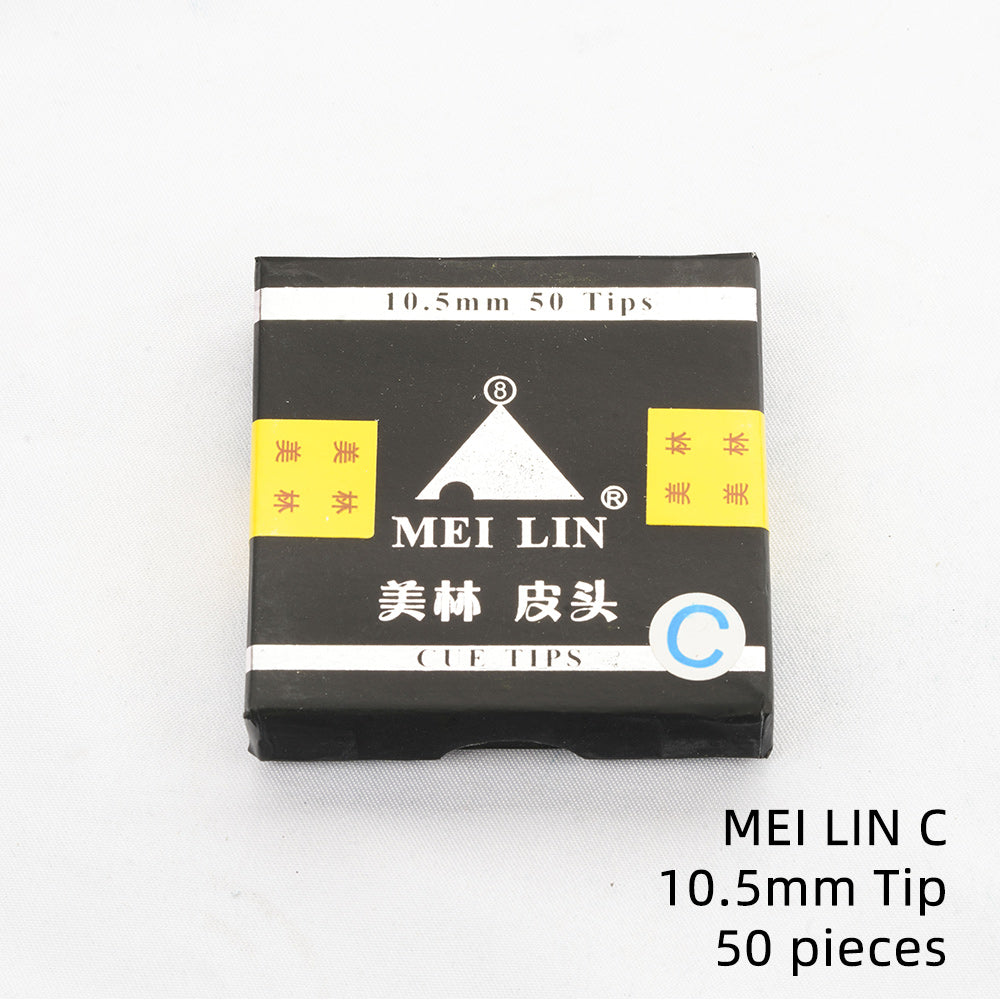 MEI LIN Snooker Cue Tips 50 Pieces 10.5mm 11mm Tips A/B/C/Red Pool Cue Tips Billiard Cue Leather Head Billiards Accessories Tip