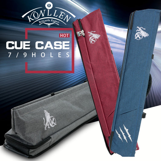 KONLLEN Cue Case 1/2 Billiard High Capacity Cue Case 7/9 Holes 3x4 4x5 Soft Bag