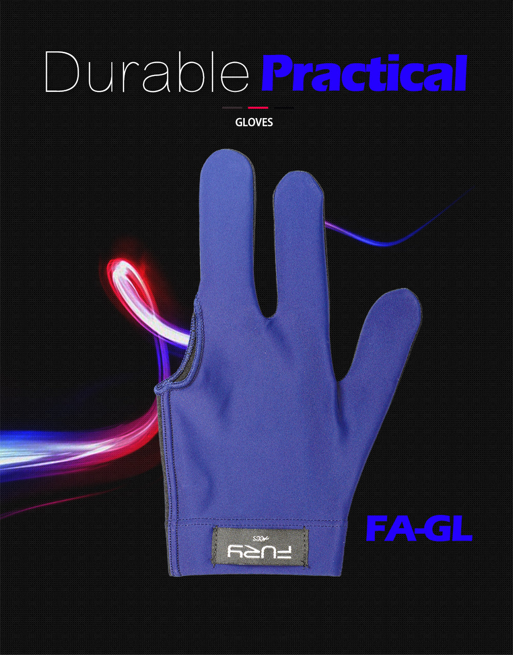 FURY Gloves Billiard Gloves Blue/Black Non-slip Lycra Fabric Pool Gloves Snooker Glove Billiard Accessories