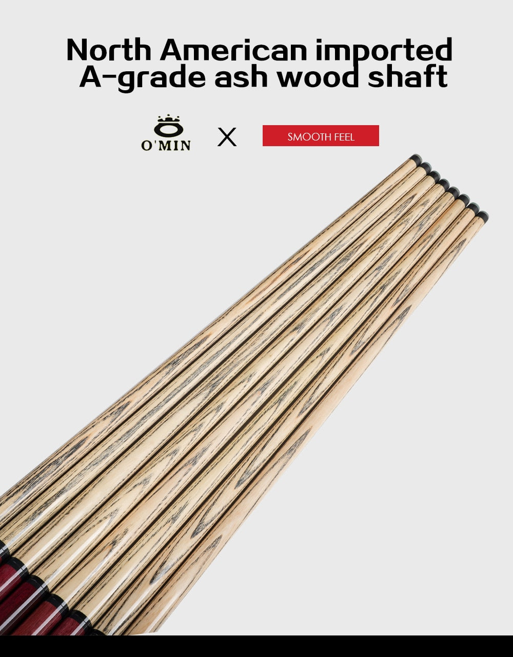 OMIN Break Jump Cue 3 Pieces Cue Ash Wood Shaft