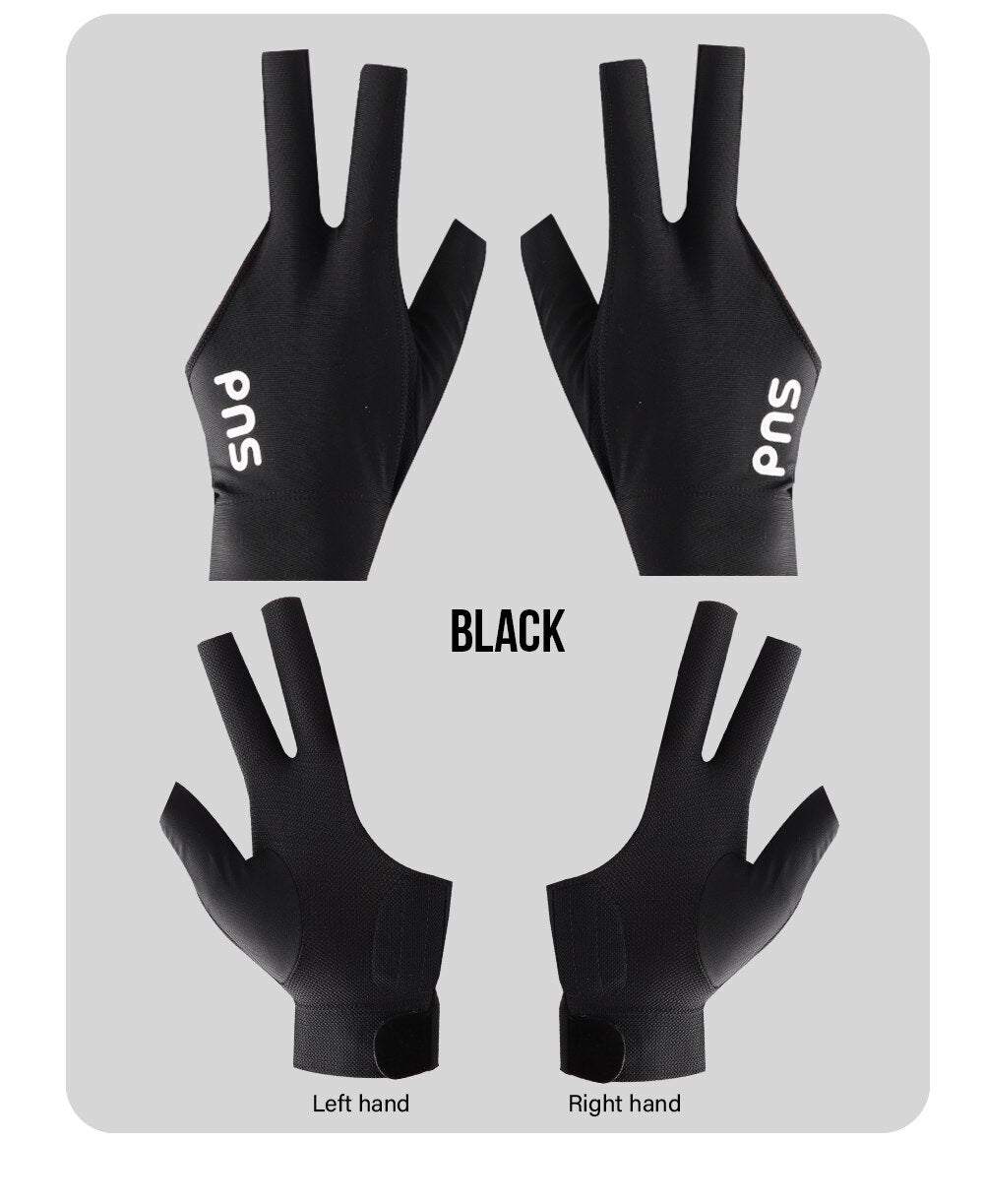 PNS Gloves 2pcs Lycra Fabric Billiard Gloves Two Pieces Non-slip Right/Left hand