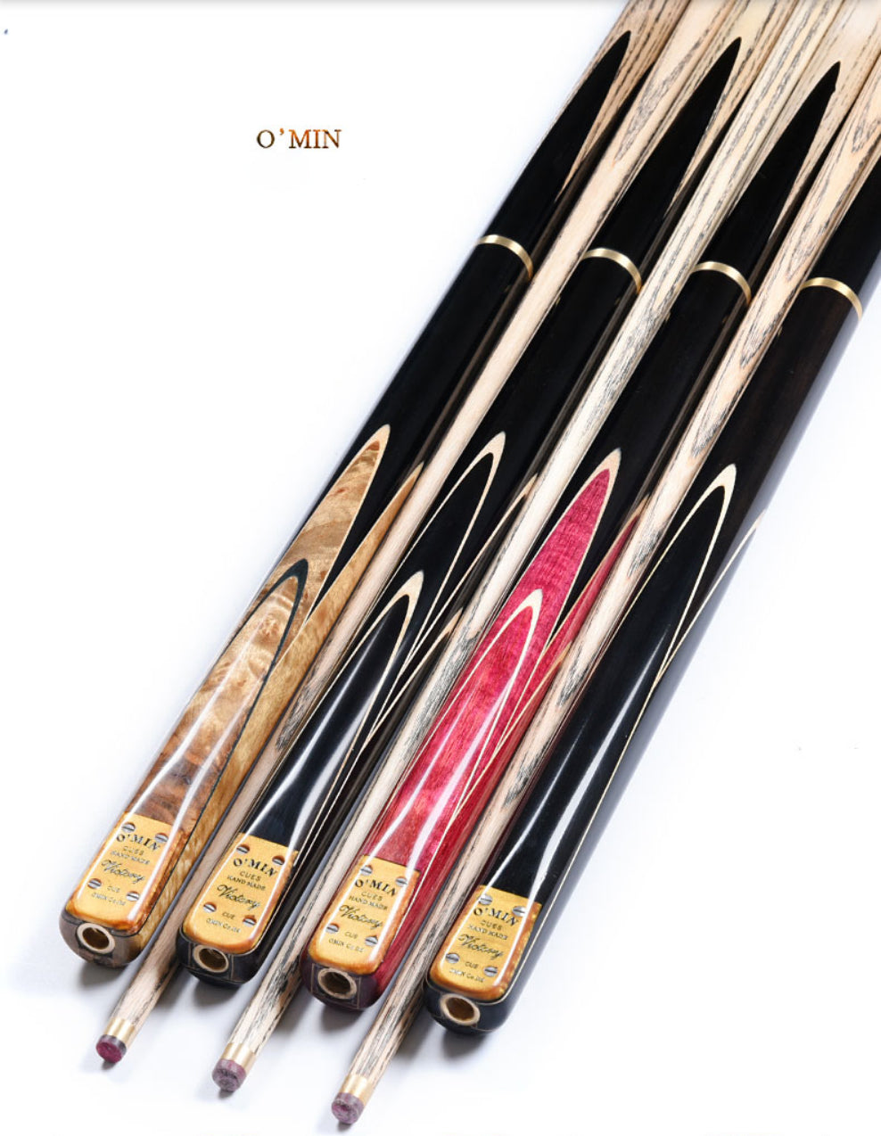 O'MIN VICTORY Snooker Cue 3/4 Piece Snooker Cue Kit with O'MIN Case with Telescopic Extension 9.0mm/9.8mm Tip Stick with Gifts