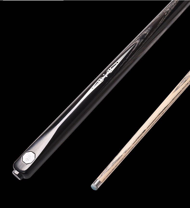 O'MIN One Piece Snooker Cue with Case with Extension 9.8 mm Tip
