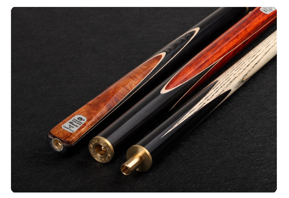 O'MIN Basic Billiard Cue 3/4 Piece Snooker Cue Kit Stick with Case with Extension 10mm/11.5mm Tip