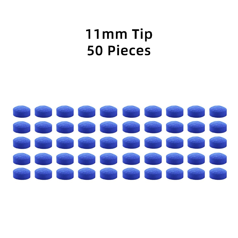 Blue Diamond Tips 50 Pcs Leather Cue Head Tip Snooker Cue Tip 9mm 10mm 11mm 12mm 13mm Pool Cue Tips Cheap Billiard Accessories