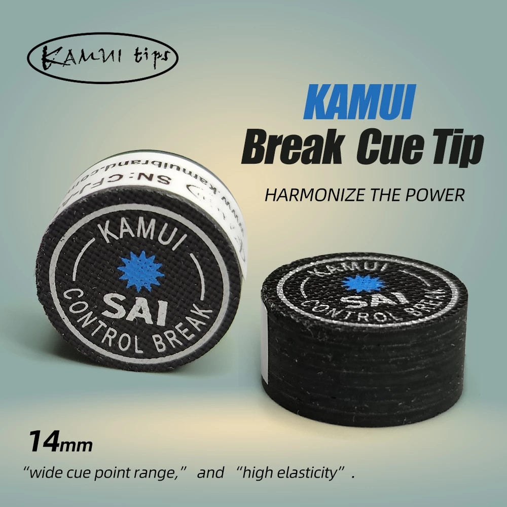 KAMUI SAI CONTROL BREAK Break 15mm Cue Tip Leather Fiber with Resin Pool Super Hard Break & Jump Cue Tips