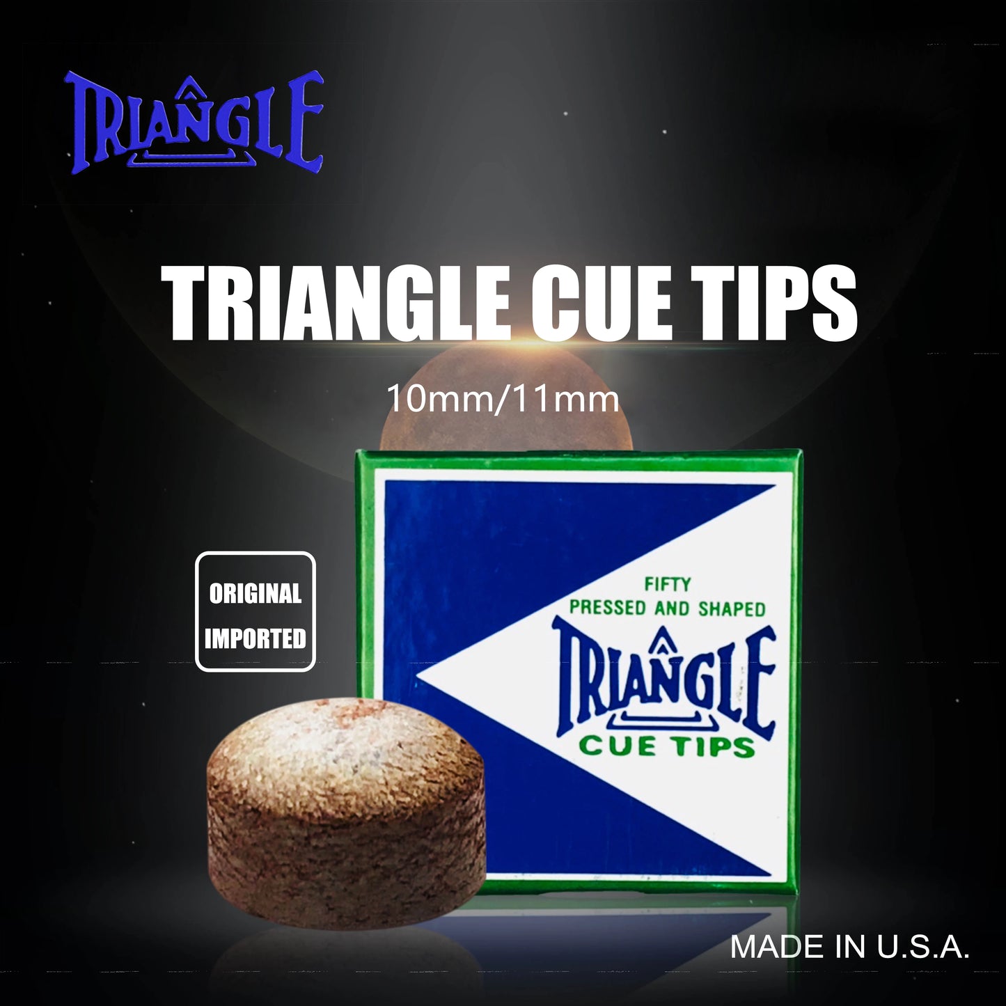 Original TRIANGLE Cue Tips  11mm Tip High Quality Billiard Tip