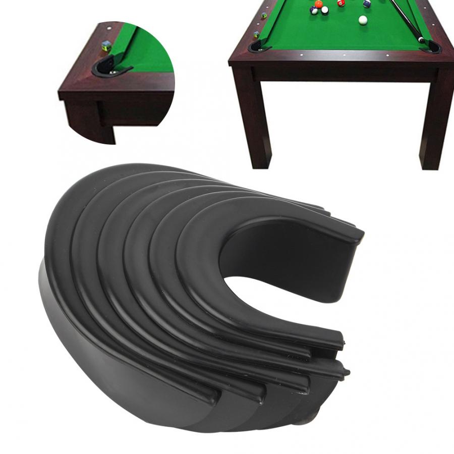 6 Pcs Billiard Pool Table Hole Pocket Rubber Liners Set Pool Table Rebound Rubber For Pool Table Accessories Pockets Snooker Cue