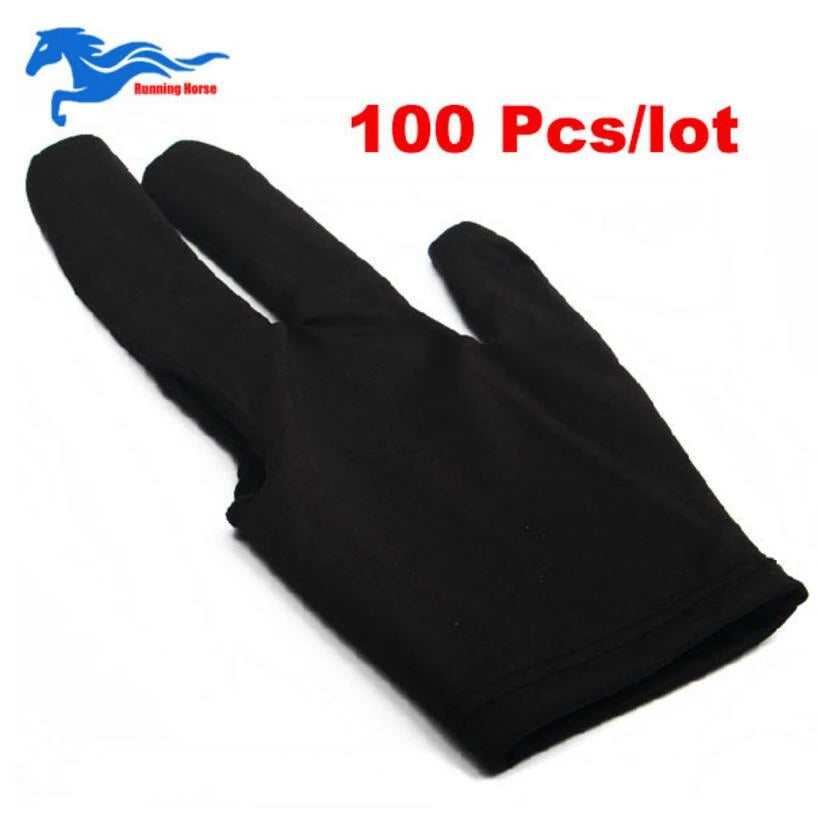 Wholesale 100 Pcs/lot Cue Gloves black